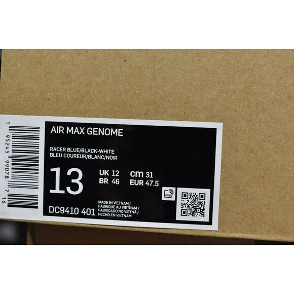 Nike Mens 13 Air Max Genome Black White Racer Blue Shoes Sneaker DC9410-401 main image 10